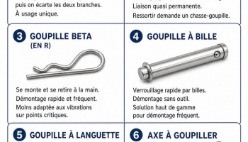 Goupille : 6 types et le choix idéal I guide expert